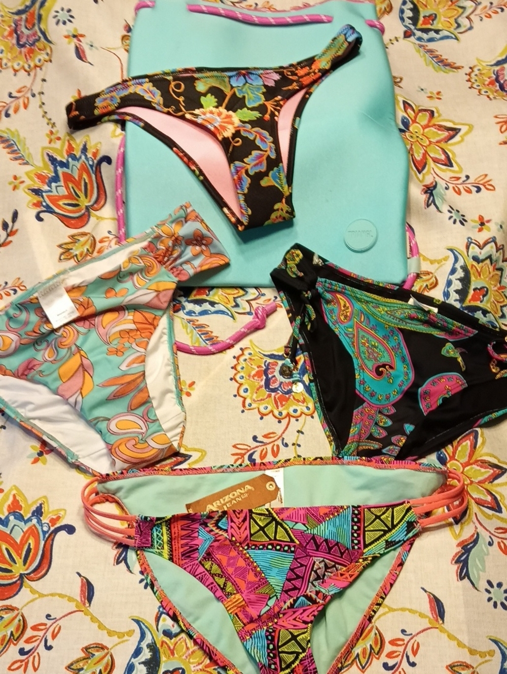 TRIANGL Large Bikini Bottoms Lot + Bag